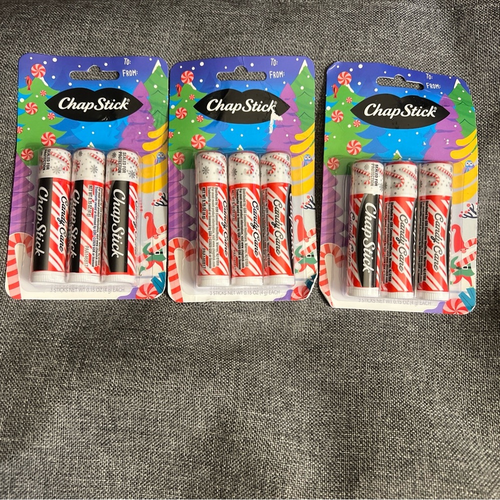 Candy Cane ChapStick lip blam Holiday Collection, 9 Sticks